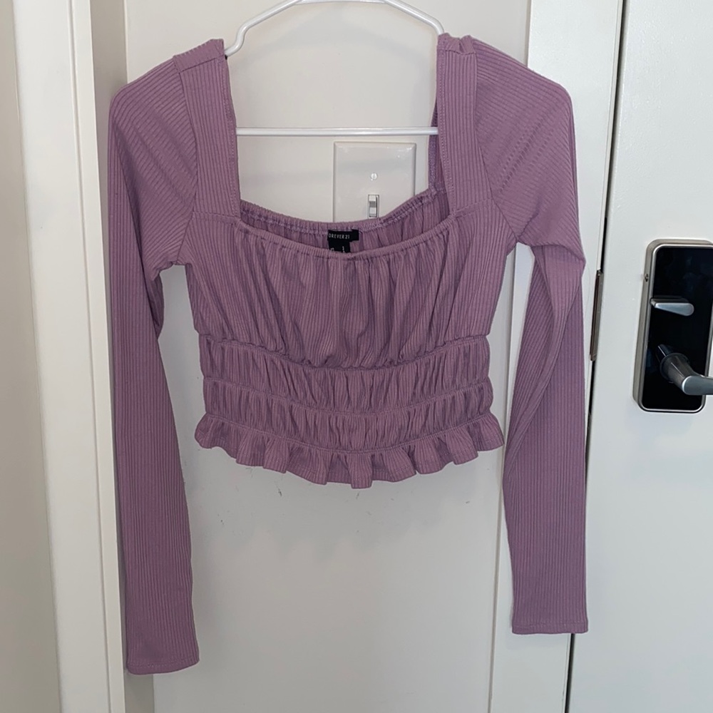 Purple Forever21 crop top size US small